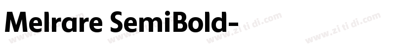 Melrare SemiBold字体转换